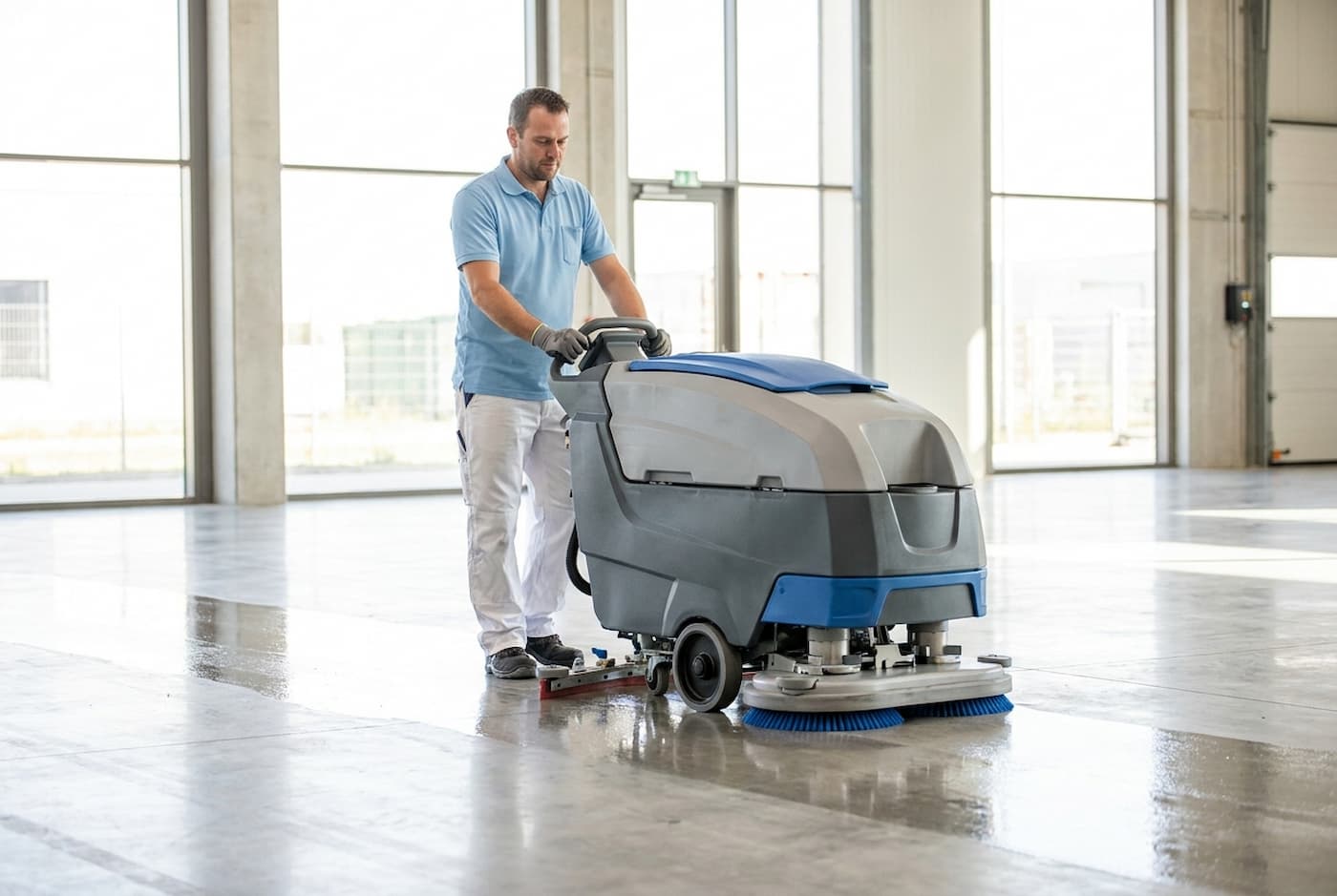 Grundreinigung mit Bodenmaschine – Inamclean